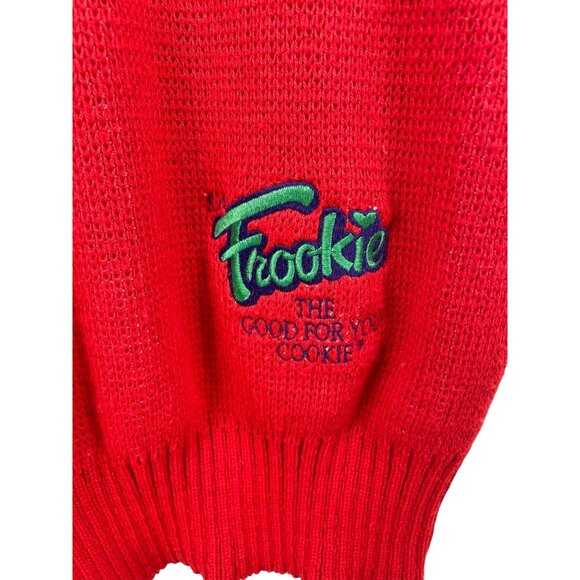 Vintage MLB Cincinnati Reds Cliff Engle Frookie Cookie Red Sweater Adult Small - Picture 5 of 8